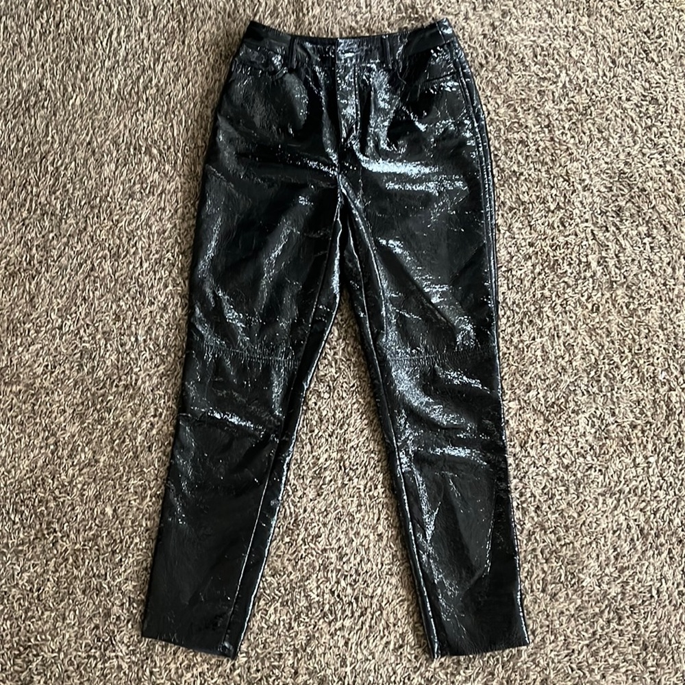 Stradivarius leather pants size two.